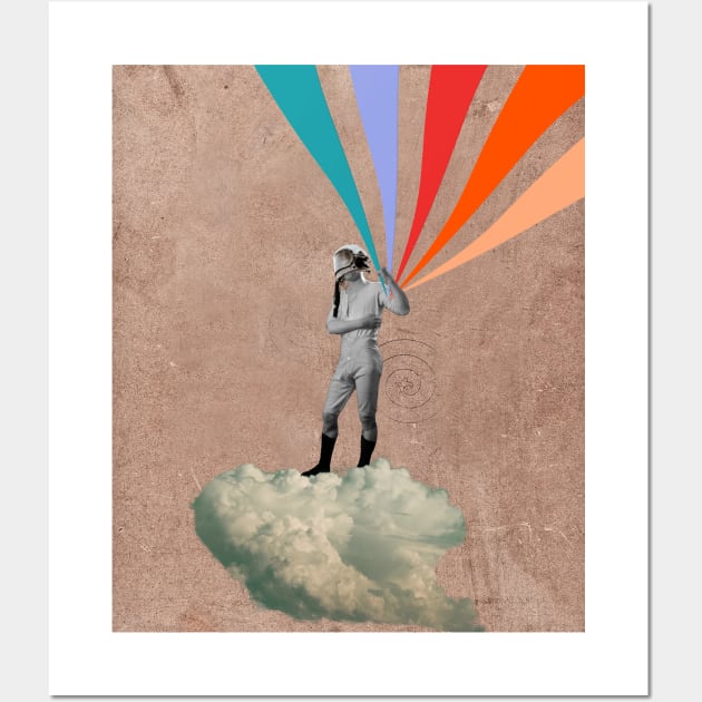 Surreal dream in long johns Wall Art by mintchocollage